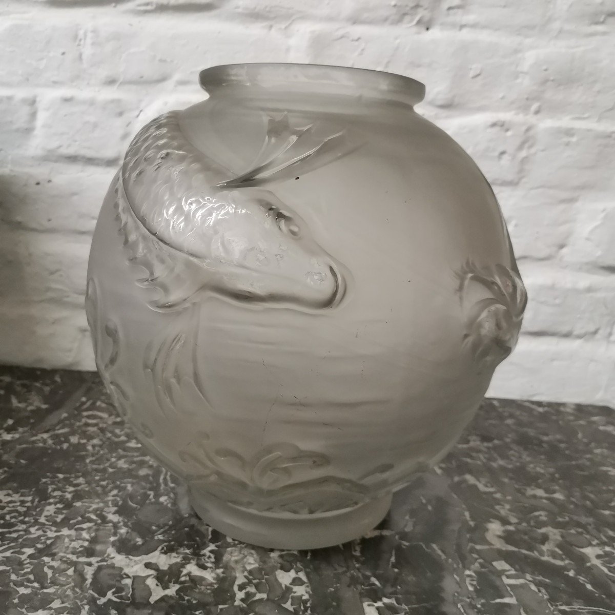 Vase Art Déco Décor De Poissons -photo-2