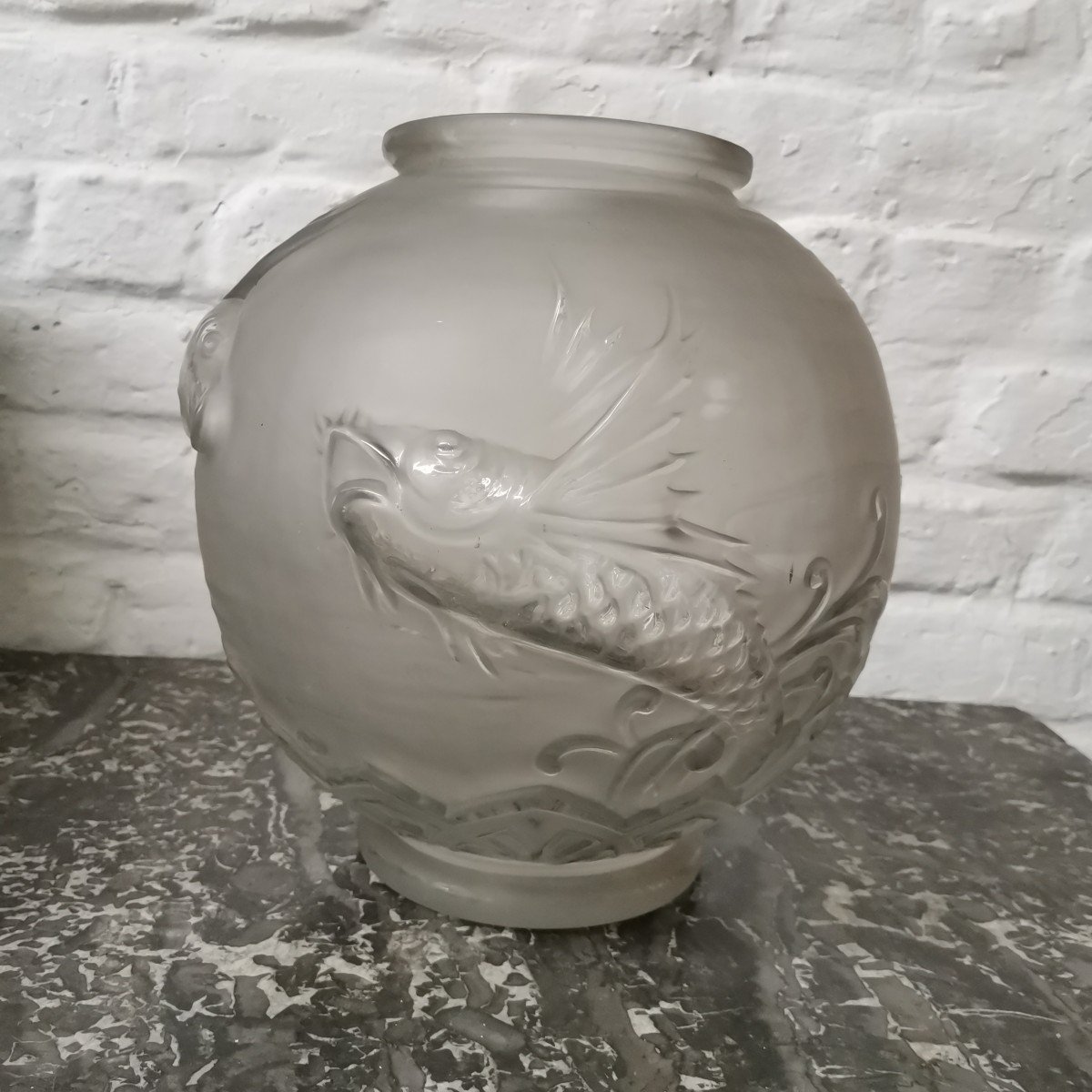 Vase Art Déco Décor De Poissons -photo-6