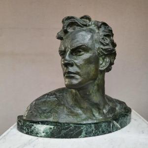 Buste De Jean Mermoz. Bronze Art Déco Par Alexandre Ouline 