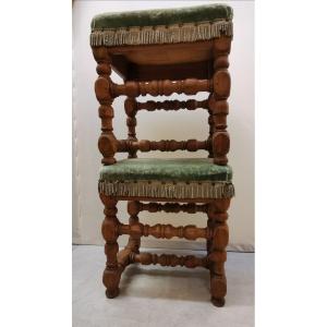 Pair Of Louis XIII Style Stools