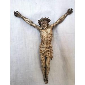 Crucifix En Bois Sculpté 18ème S