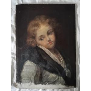 Portrait Of A Child, Painting From Greuze J B