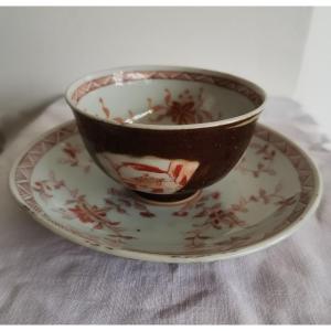 Tasse Et Sous Tasse Porcelaine De Chine 18ème 