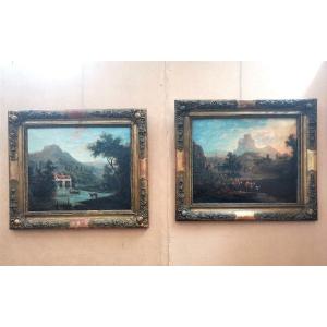 Pair Of Romantic Period Landscapes 