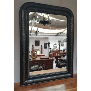 Miroir noir et doré Napoléon 3 