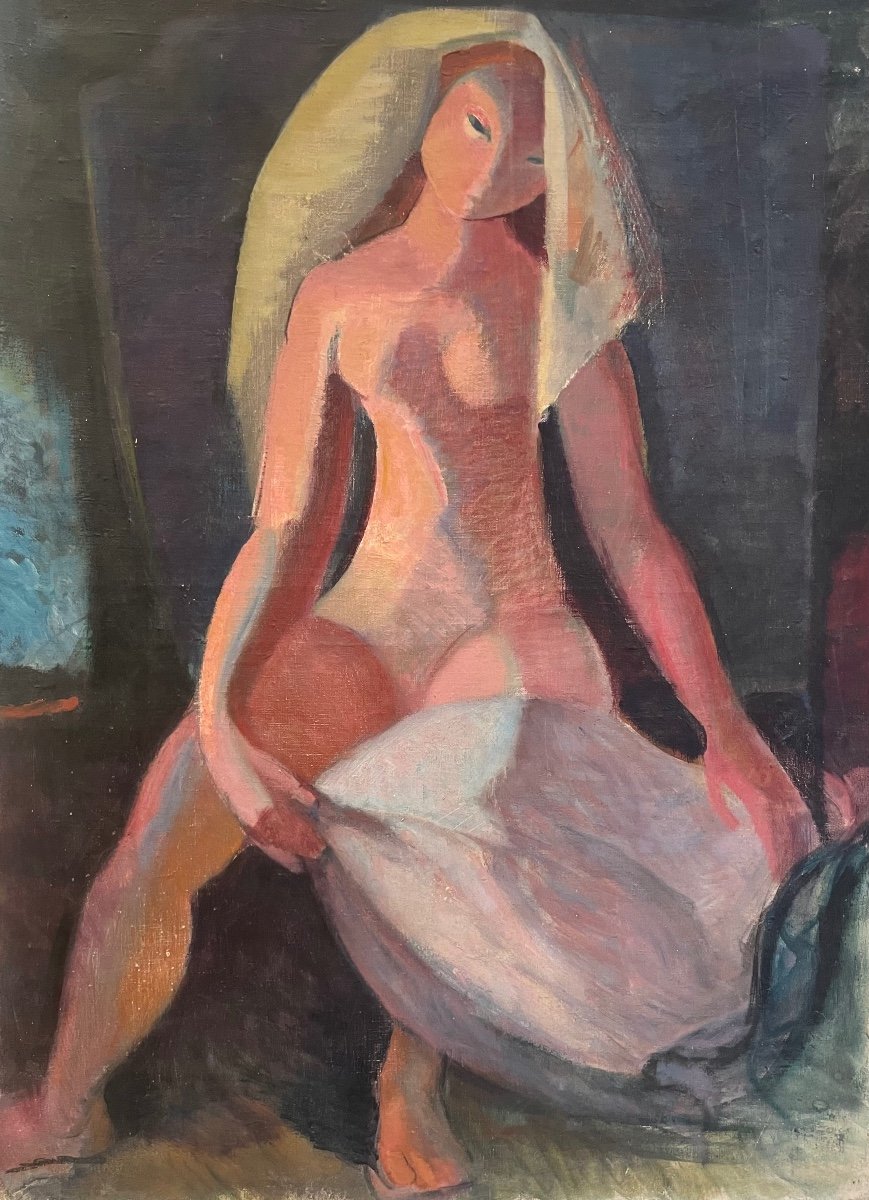 Kuno Veeber, Woman Oil On Canvas