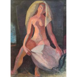 Kuno Veeber, Woman Oil On Canvas