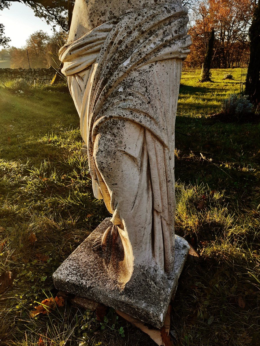 Grande Sculpture   avec  Socle 191 Cm - XIX ème - Aphrodite  -photo-1