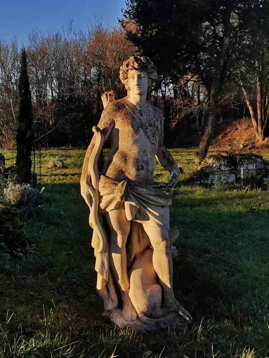 Grande Sculpture   avec  Socle 191 Cm - XIX ème - Aphrodite  -photo-6