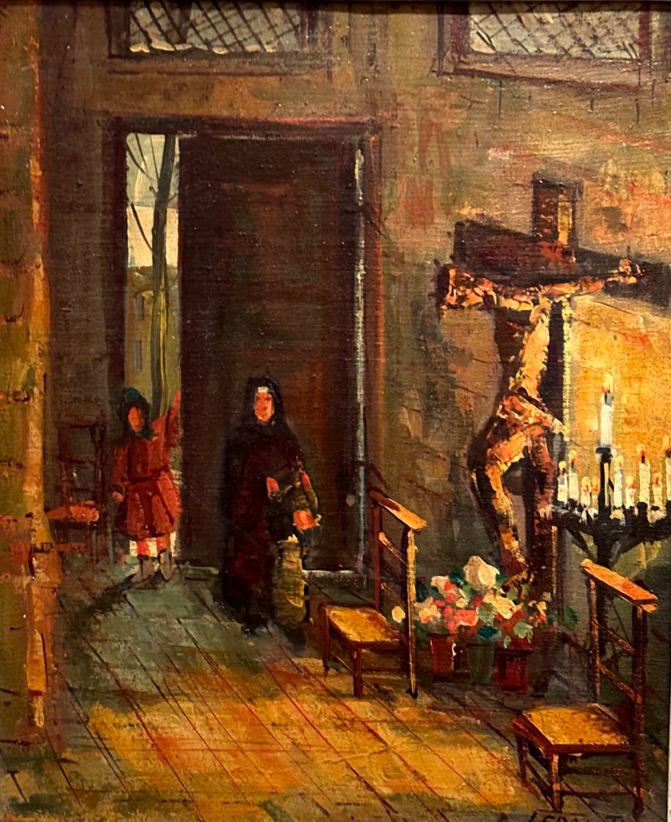 Léopold Lecomte (1890-1963) Church Interior.