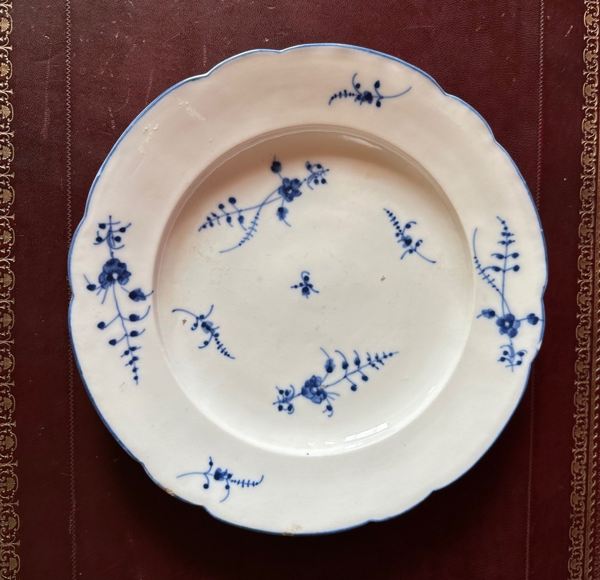 Soft Chantilly Porcelain Plate. From The 18th Century.