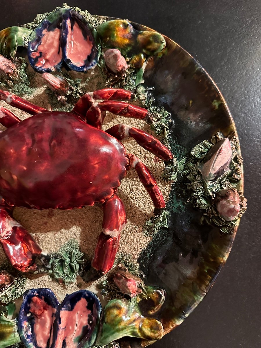 Plat Au Crabe Style Bernard Palissy. -photo-2