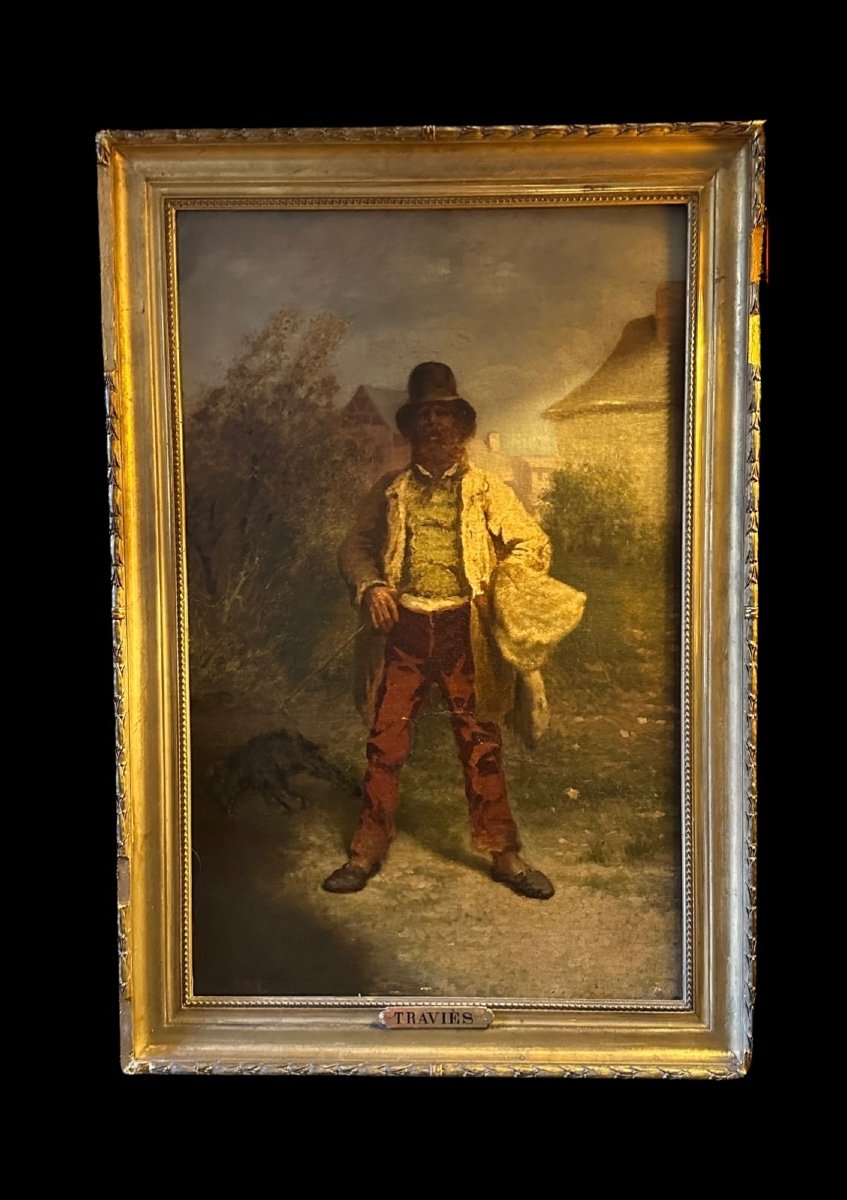 Charles Joseph  Traviès  De Villers (1804 - 1859) “the Wanderer”. Oil On Canvas. 