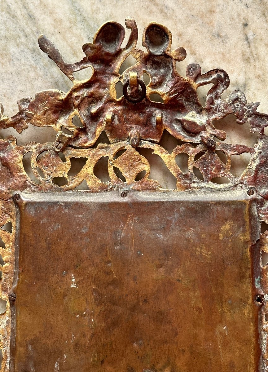 19th Century Bronze Mirror. -photo-1