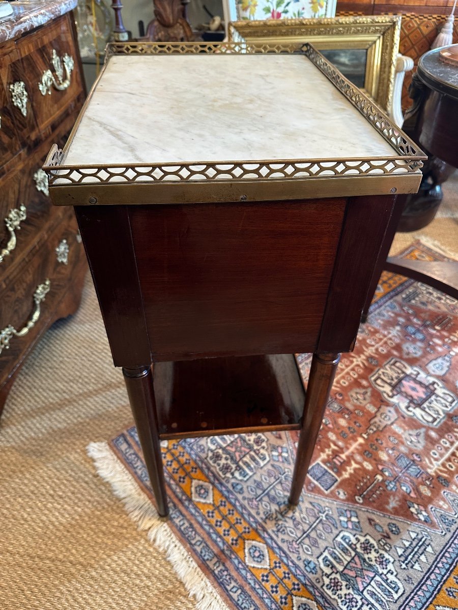 Louis XVI Period Mahogany Bedside Table.-photo-2