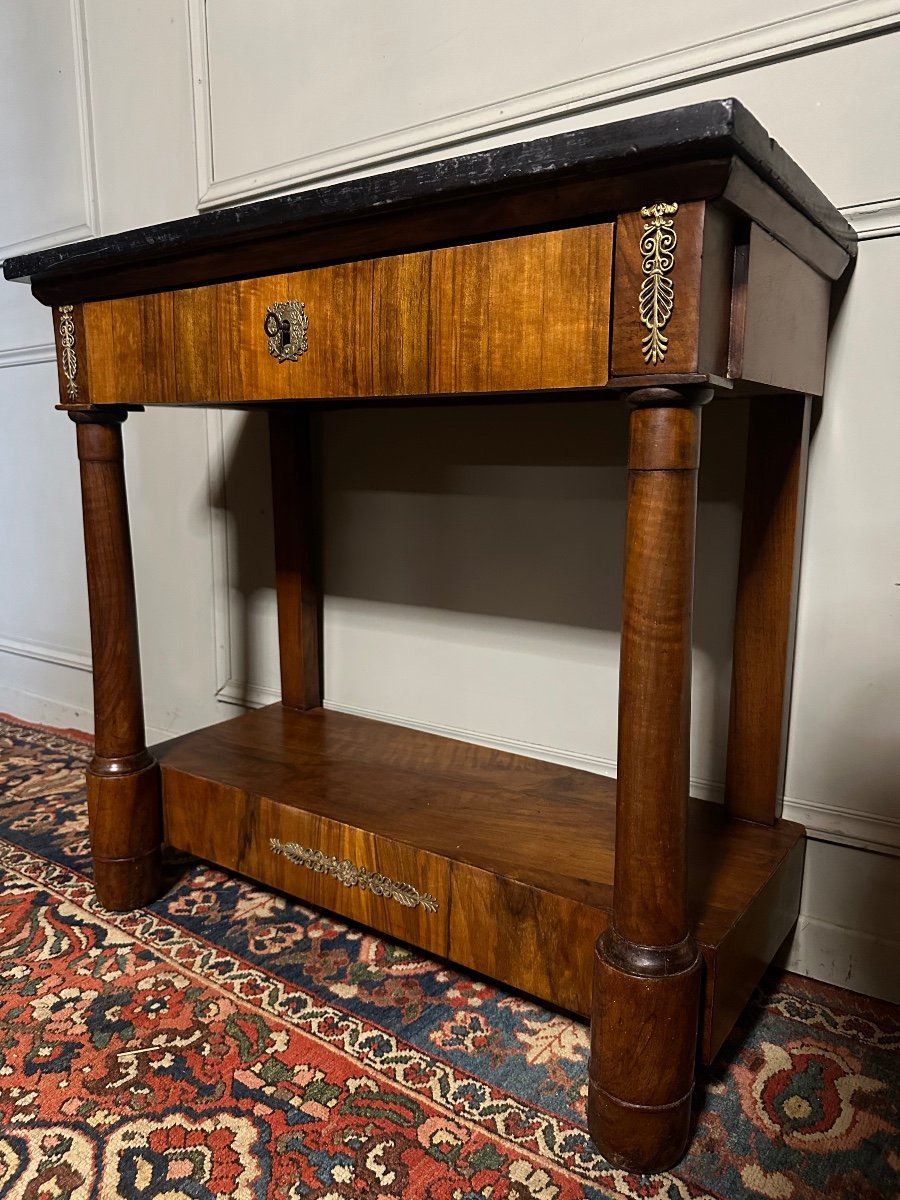 Empire Period Console In Mahogany. -photo-4