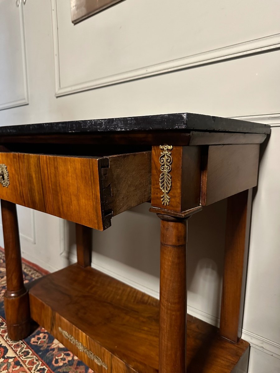 Empire Period Console In Mahogany. -photo-1