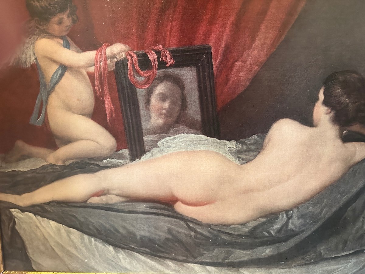 Nu De Femme Au Miroir. Huile Sur Toile XX  ème. -photo-4