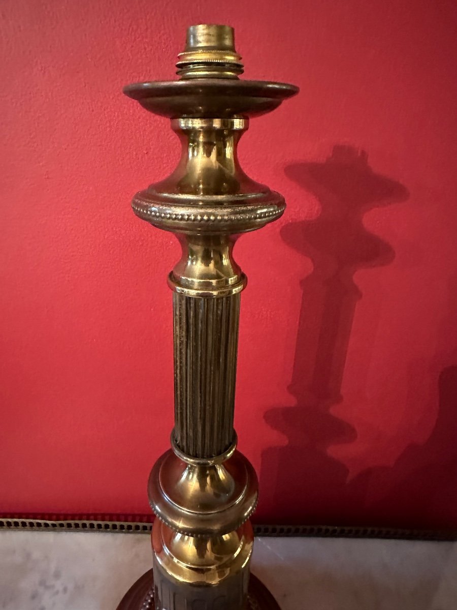 Lampe Colonne De Style Empire. -photo-4