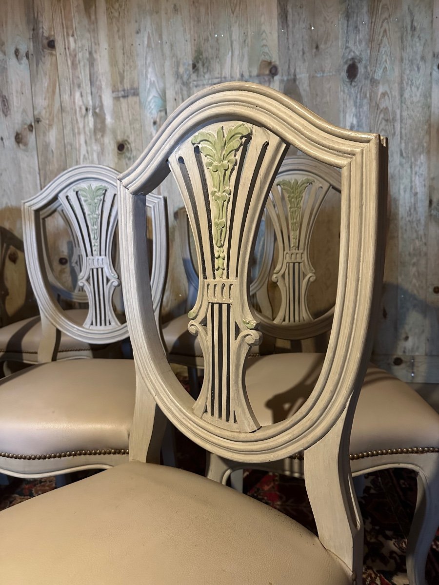 Set Of 10 Louis XV-louis XVI Transition Style Chairs.