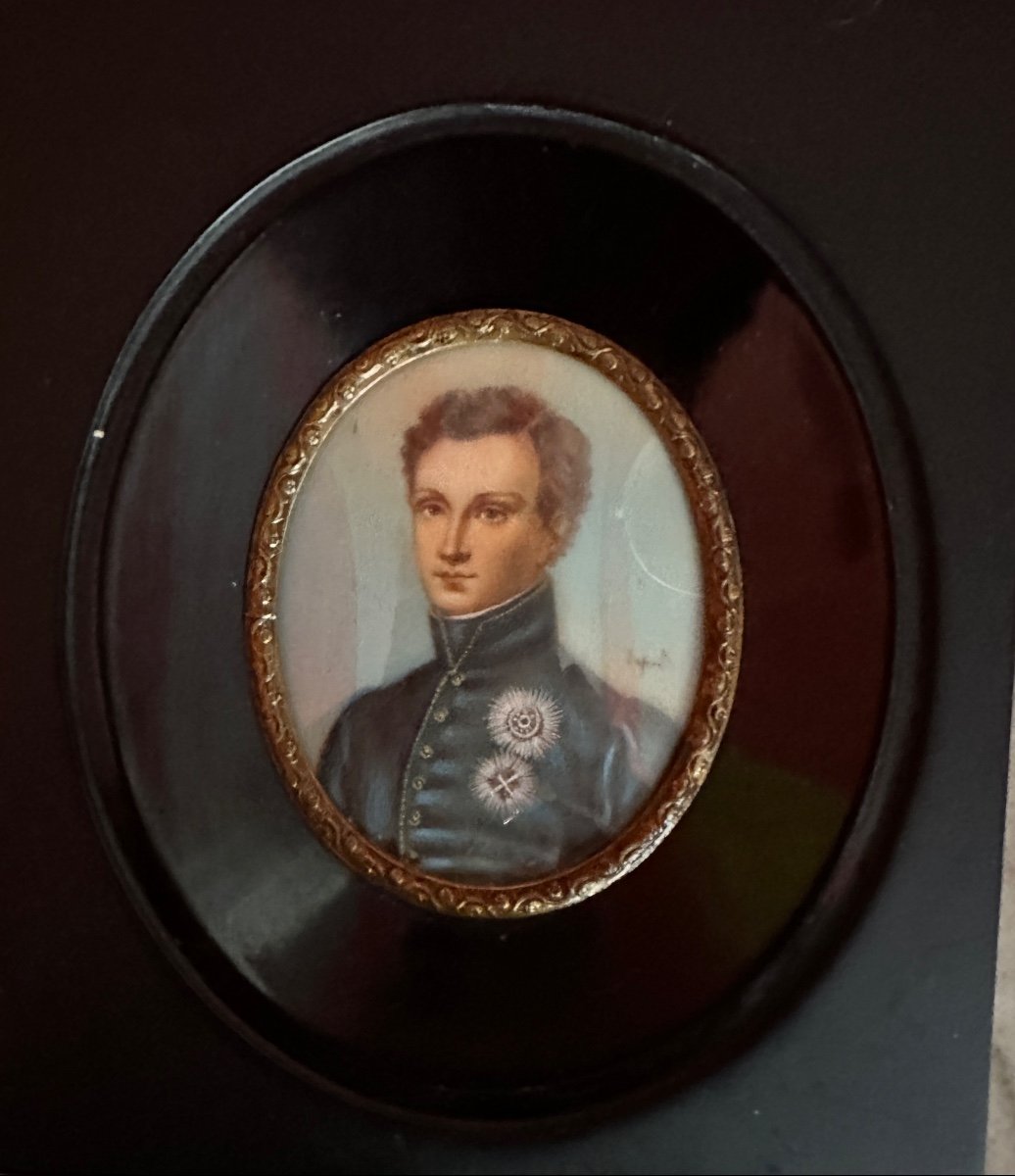 The King Of Rome. Miniature Painted On Ivory.  -photo-3