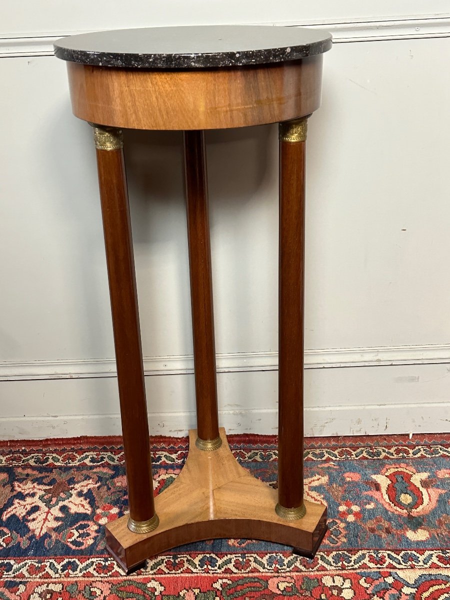 Empire Style Tripod Skeleton In Mahogany. 