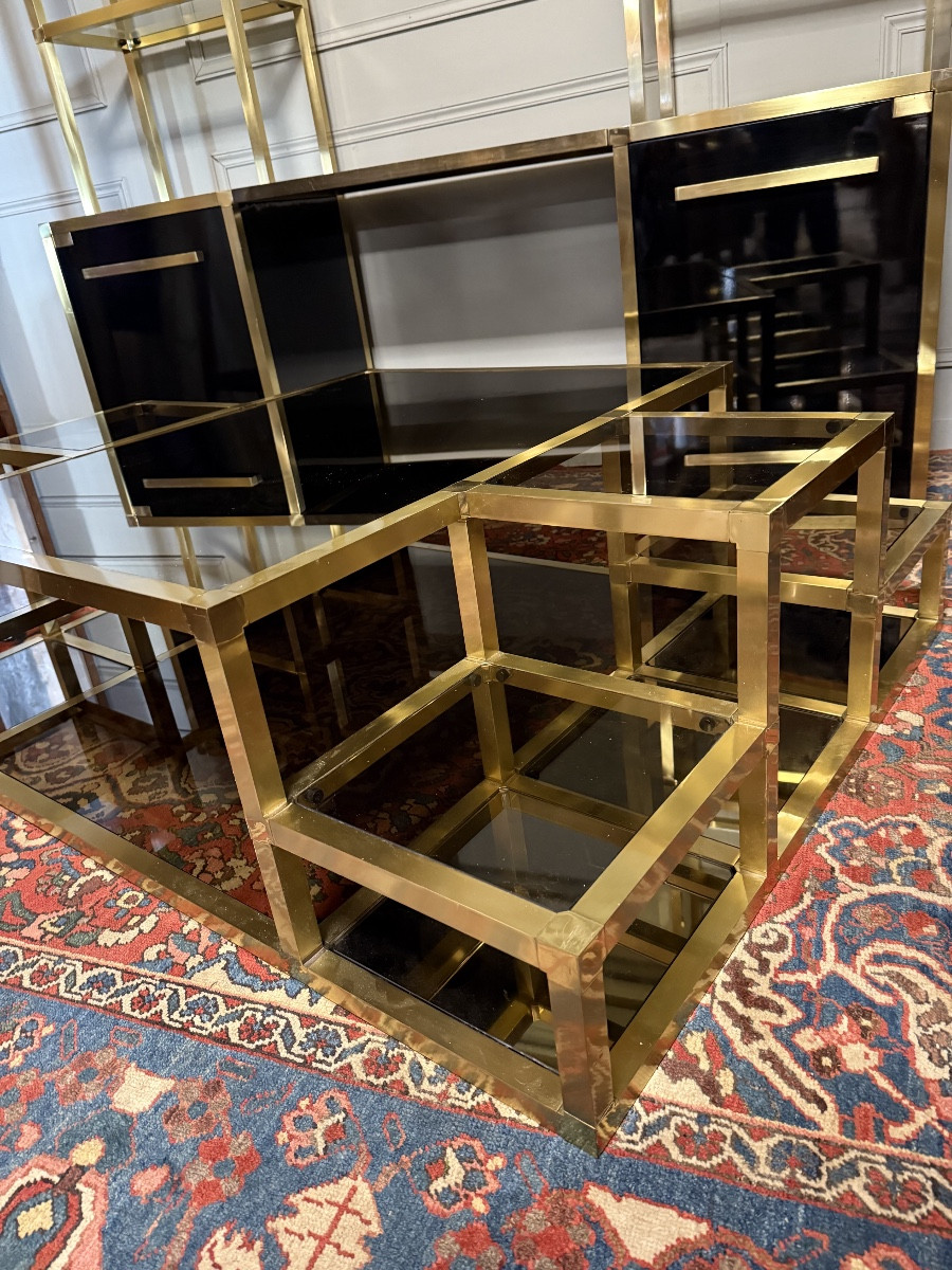 Kim Moltzer 1970 Bookcase - Desk And Coffee Table. -photo-5