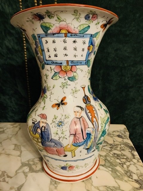 Pair Of Bayeux Porcelain Vases.-photo-1