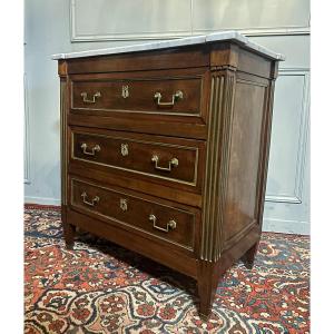 Louis XVI Period Commode In Mahogany.