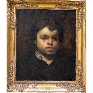 Portrait Of A Boy From The 18th Century. 