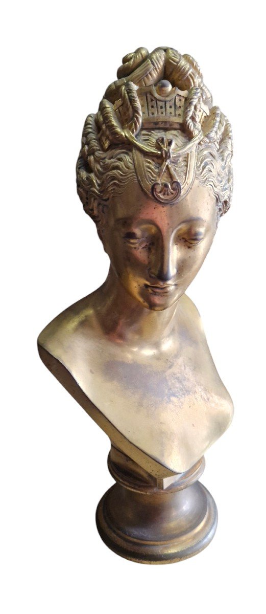 Bronze Buste De Diane De Poitiers-photo-2