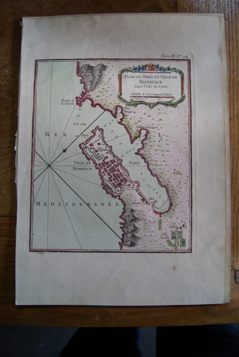Map Of The Port And City Of Boniface. Bonifacio