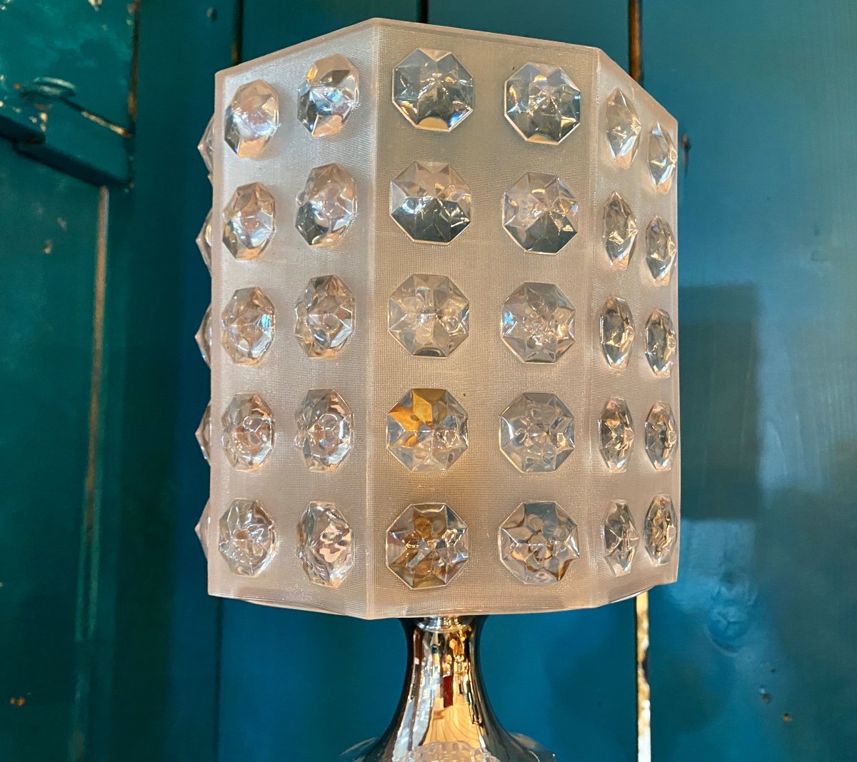 Lampe Vintage Alu Et Plexy-photo-2