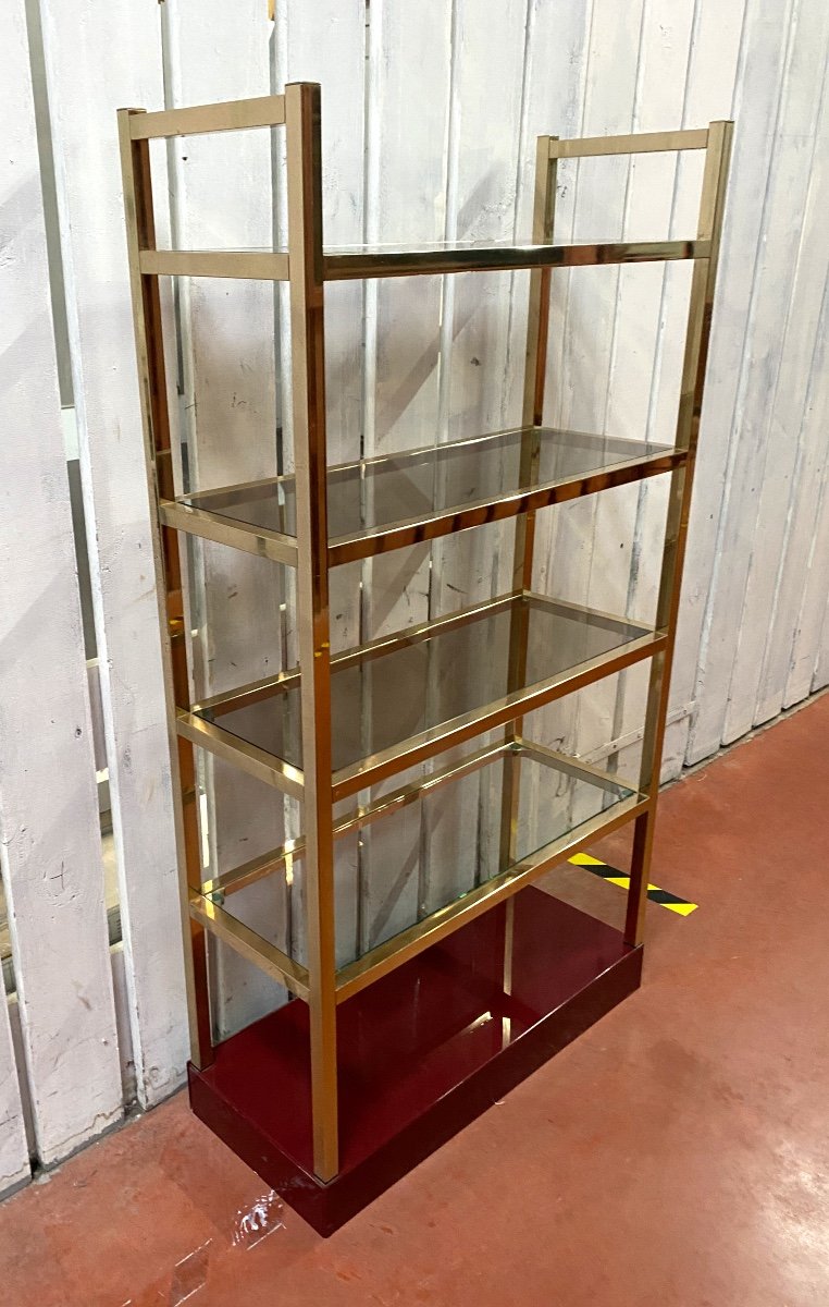 Brass Shelf. Golden Circa 70-photo-2