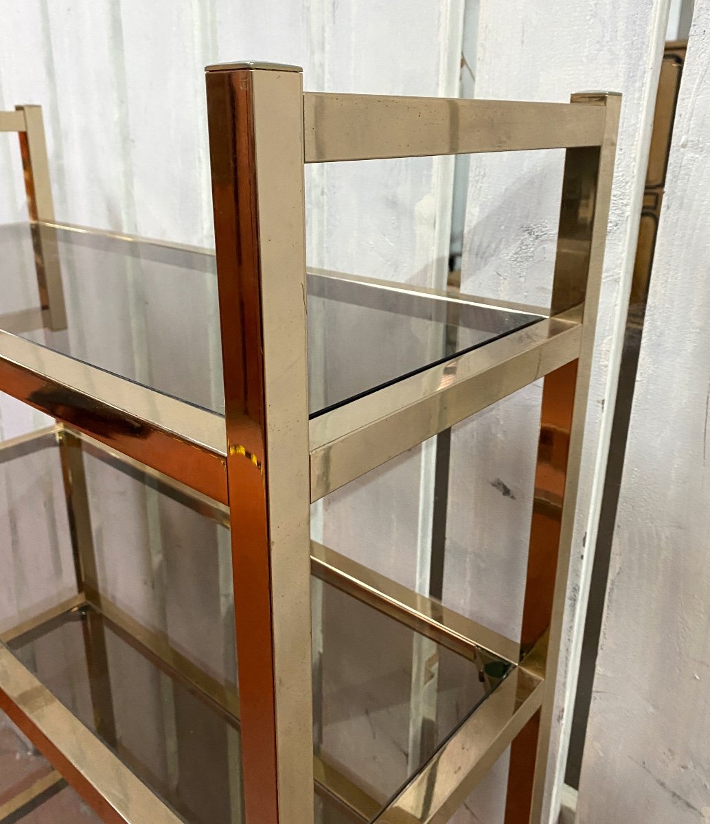 Brass Shelf. Golden Circa 70-photo-2