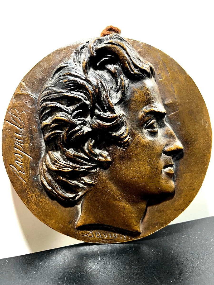 Medallion By Pierre-jean David d'Angers (1788-1856) Representing The Portrait Of François-vincen-photo-1
