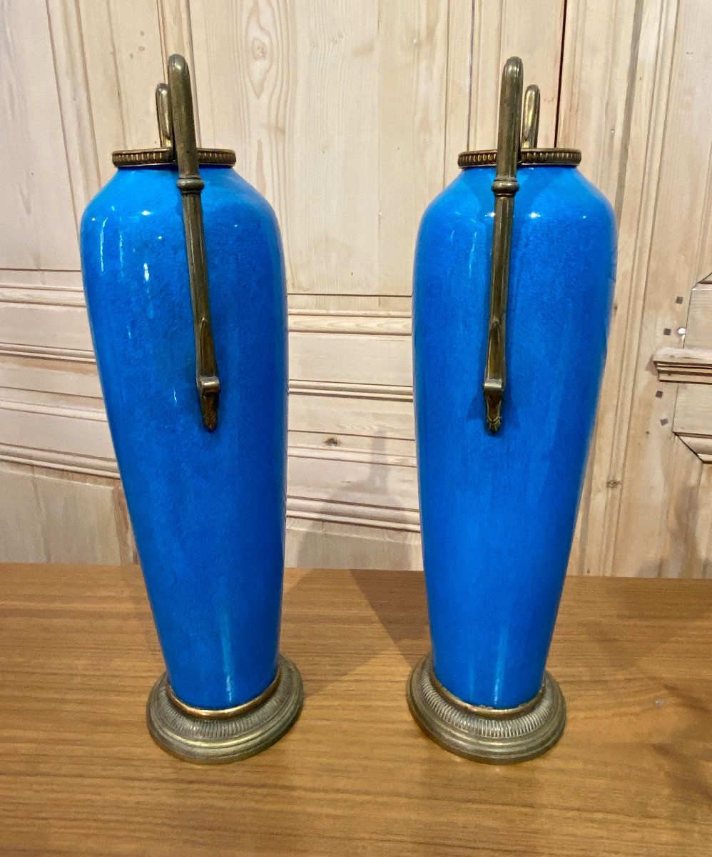 Pair Of Sevres Ceramic Vases -photo-4