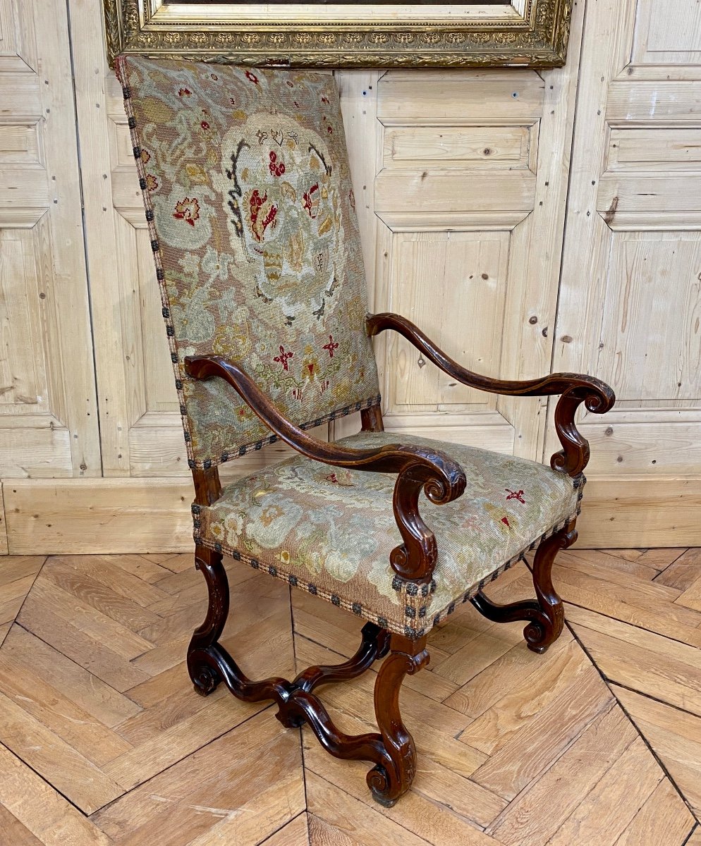 L XIII Period Armchair, Walnut-photo-8