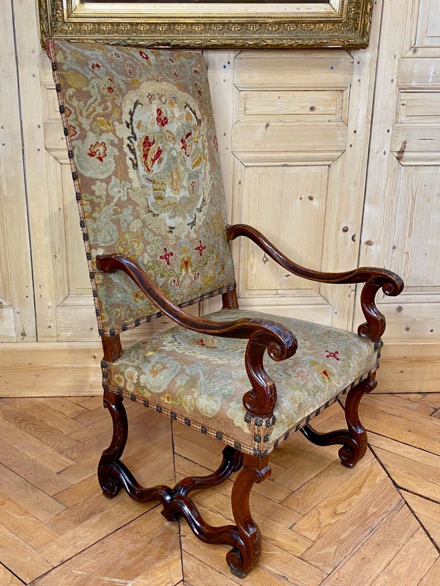 L XIII Period Armchair, Walnut