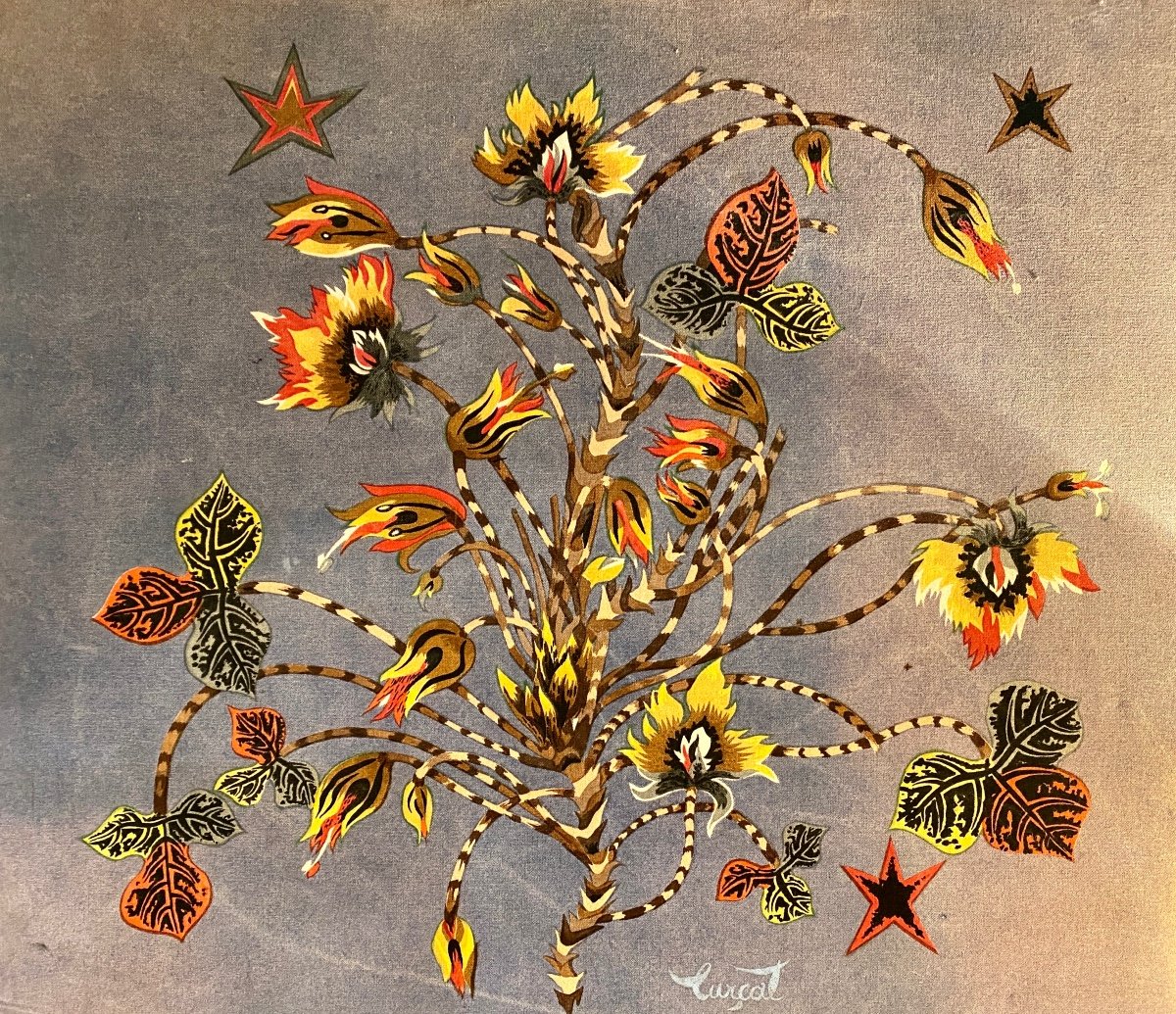 Jean Lurçat (1892- 1966) Starry Flower Spray-photo-4