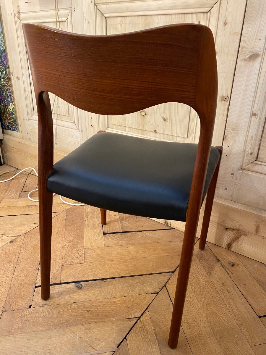 6 Scandinavian Chairs Model No. 71 By Niels Otto Moller-photo-3