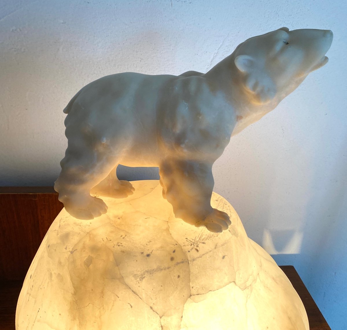 Bear On His Iceberg Alabaster Night Light-photo-2