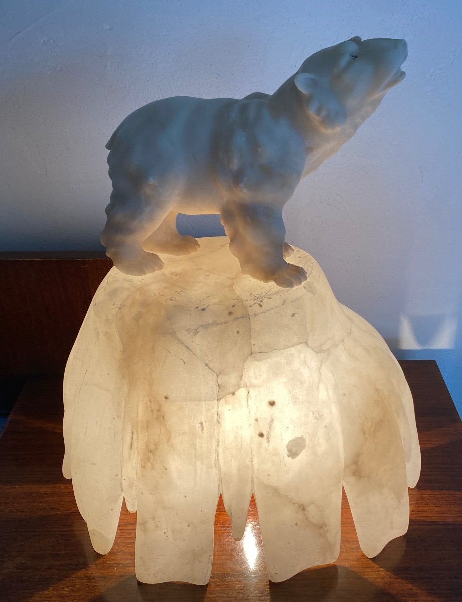 Bear On His Iceberg Alabaster Night Light-photo-4