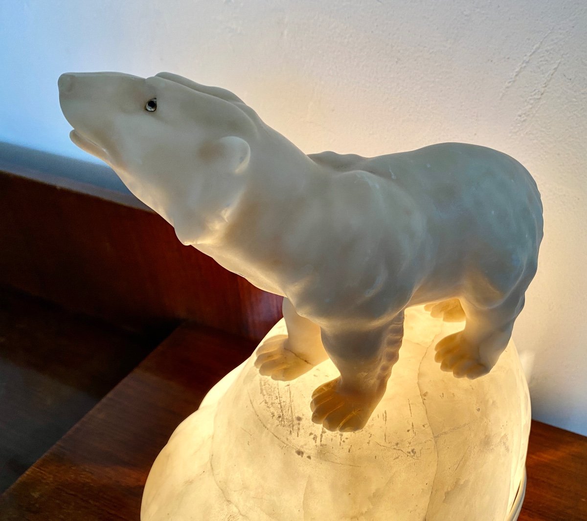 Bear On His Iceberg Alabaster Night Light-photo-2