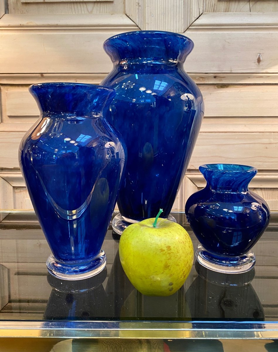  Daum, Series Of Three Vases 