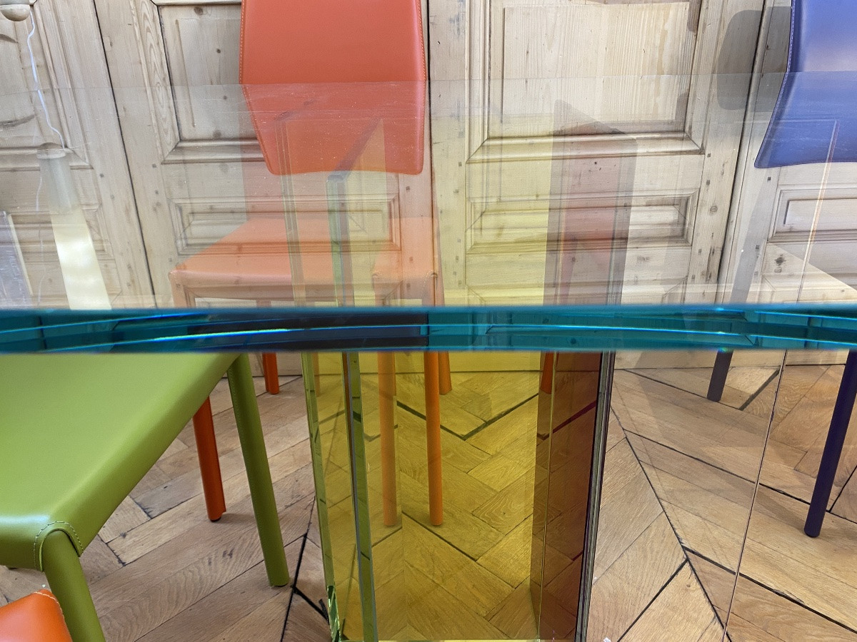 Glass Table - Slide Model - Roche Et Bobois Publisher-photo-2