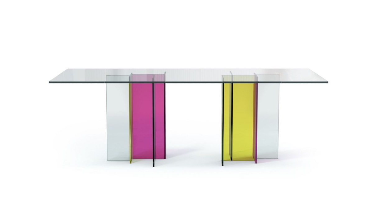 Glass Table - Slide Model - Roche Et Bobois Publisher