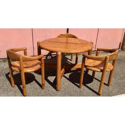 Set Table And 3 Chairs Rainer Daumiller Denmark 1960