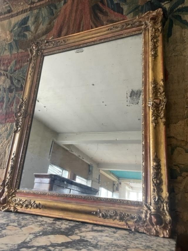 Miroir au mercure d&#039;&eacute;poque 19 &egrave;me