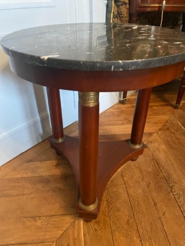 Empire Style Mahogany Tripod Pedestal Table-photo-2